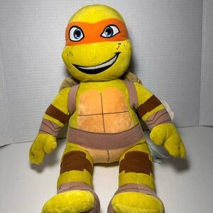 MICHAELANGELO Teenage Mutant Ninja Turtles 18" plush Build A Bear Flip Face NWT